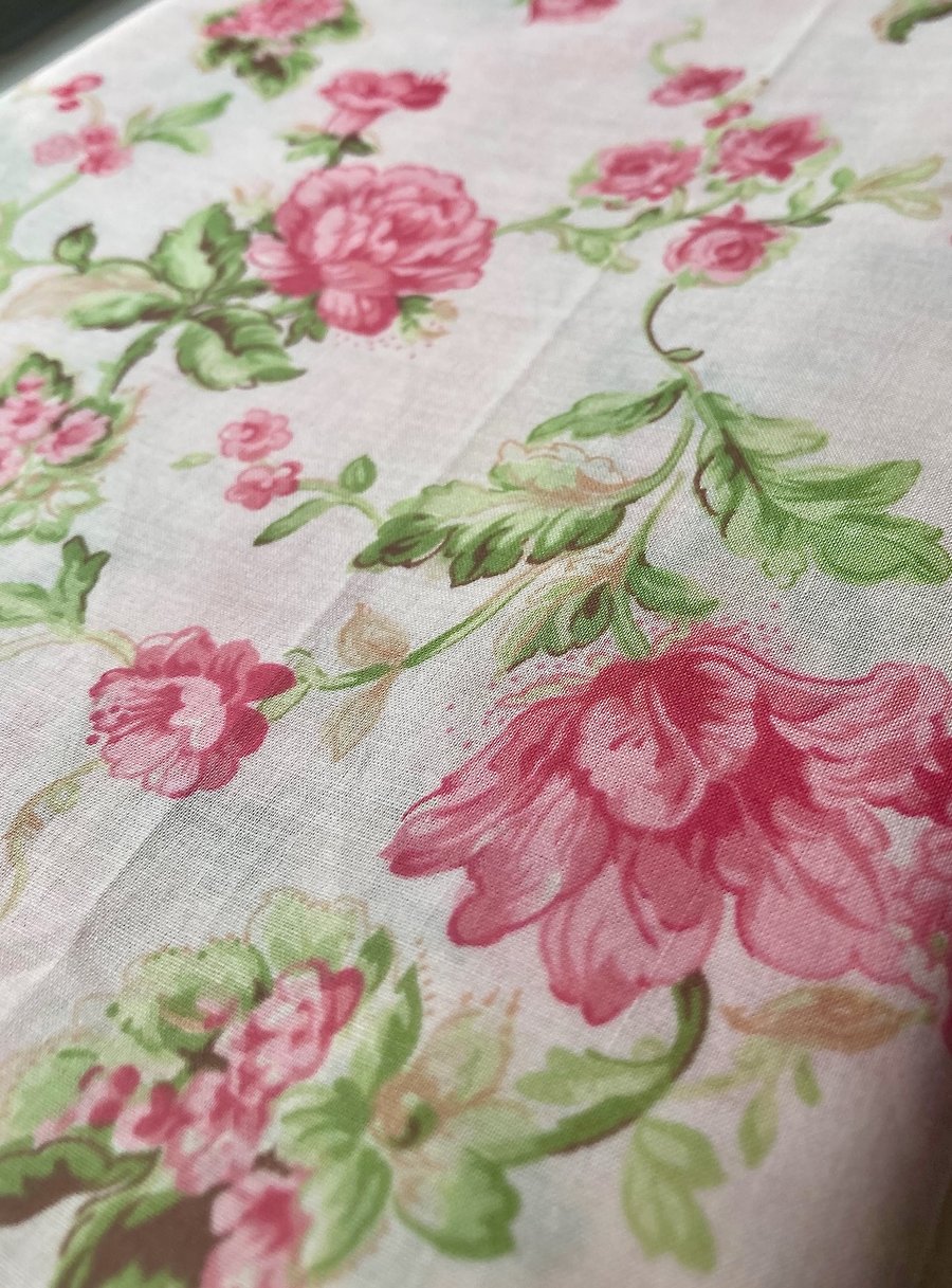 Beautiful Pink Peony Fabric - Brand New 1.2M