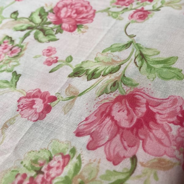 Beautiful Pink Peony Fabric - Brand New 1.2M