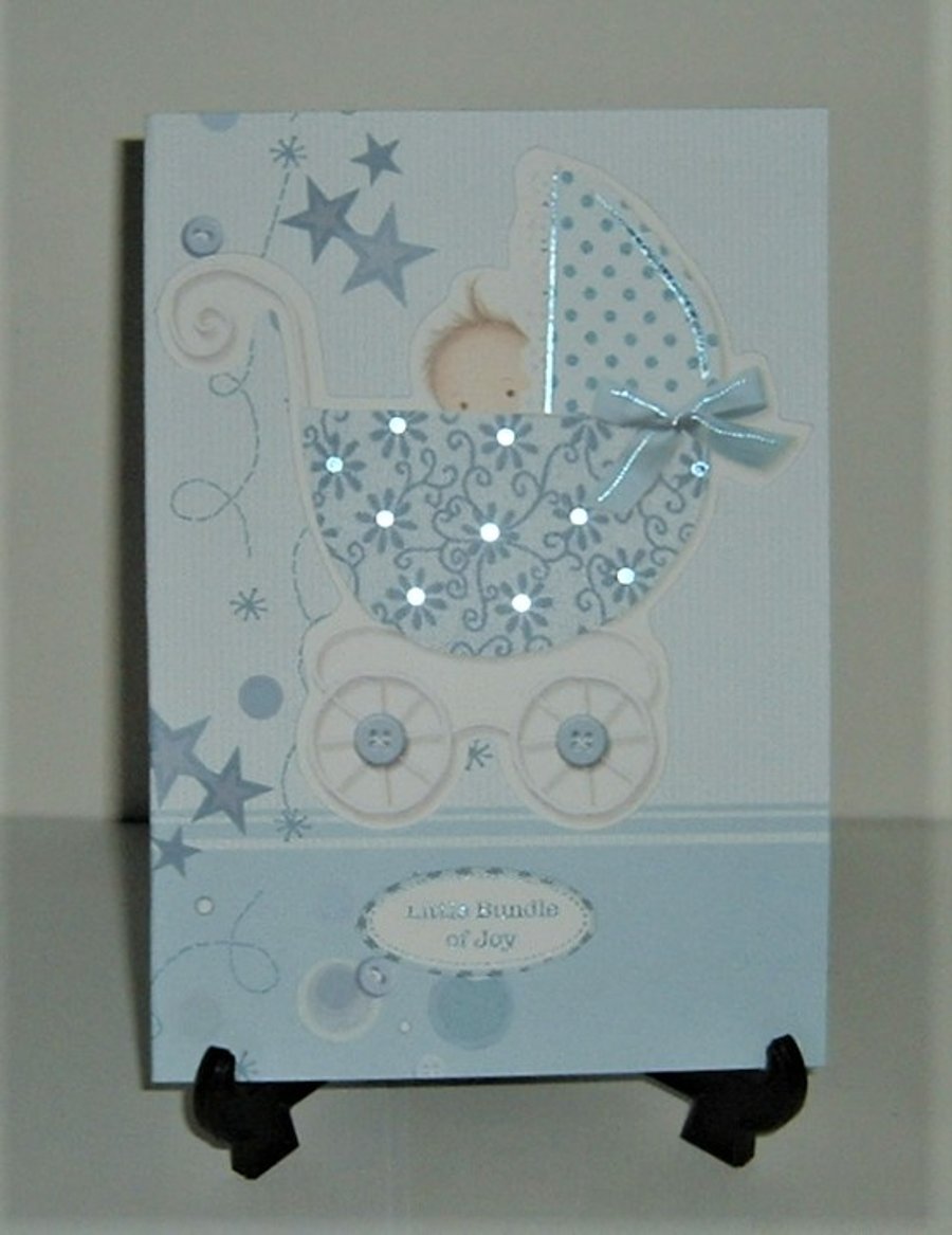 New baby boy greetings card ( ref F699)