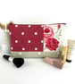 Large Make up Bag with Roses and Polka Dots - Image 1