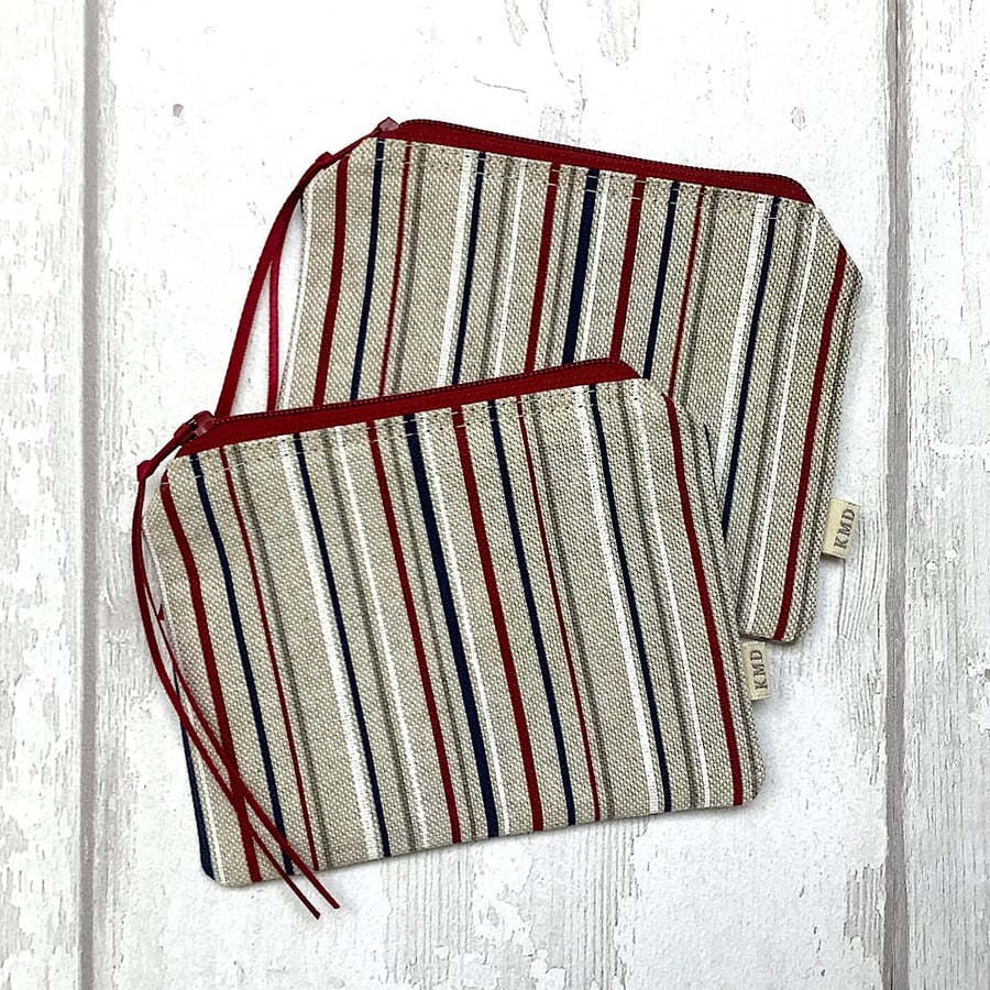 Stripe Zip Purse - Coin Purse