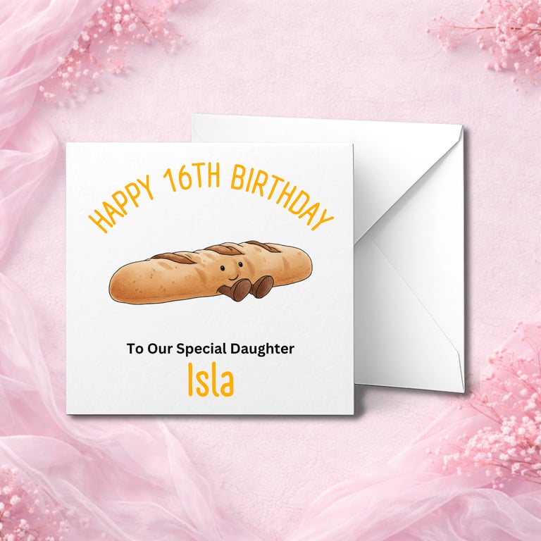 Personalised  Birthday Card, Cute Design, Custom Name, Son Daughter Kids Card