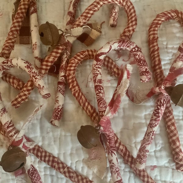 Pair of Raggedy Candy Canes