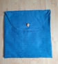 Blue Triangle Patchwork Cushion Cover - Image 3