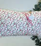 Rectangle Cushion in a vintage pink & white floral cotton fabric - Home Decor