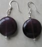Purple Glass Bead Earrings - Image 2