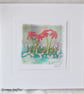 HAND EMBROIDERED HAND DYED GREETING CARD FLORAL SUMMER