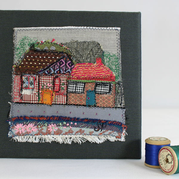 Textile Art Picture Neighbours