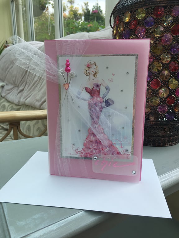 Ultimate luxury glamorous lady birthday card