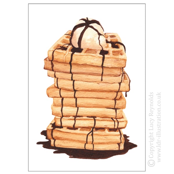 Waffle Tower Card