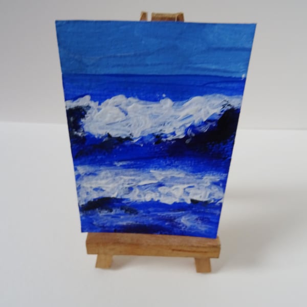 ACEO Wave 8 Original Acrylic Painting OOAK 