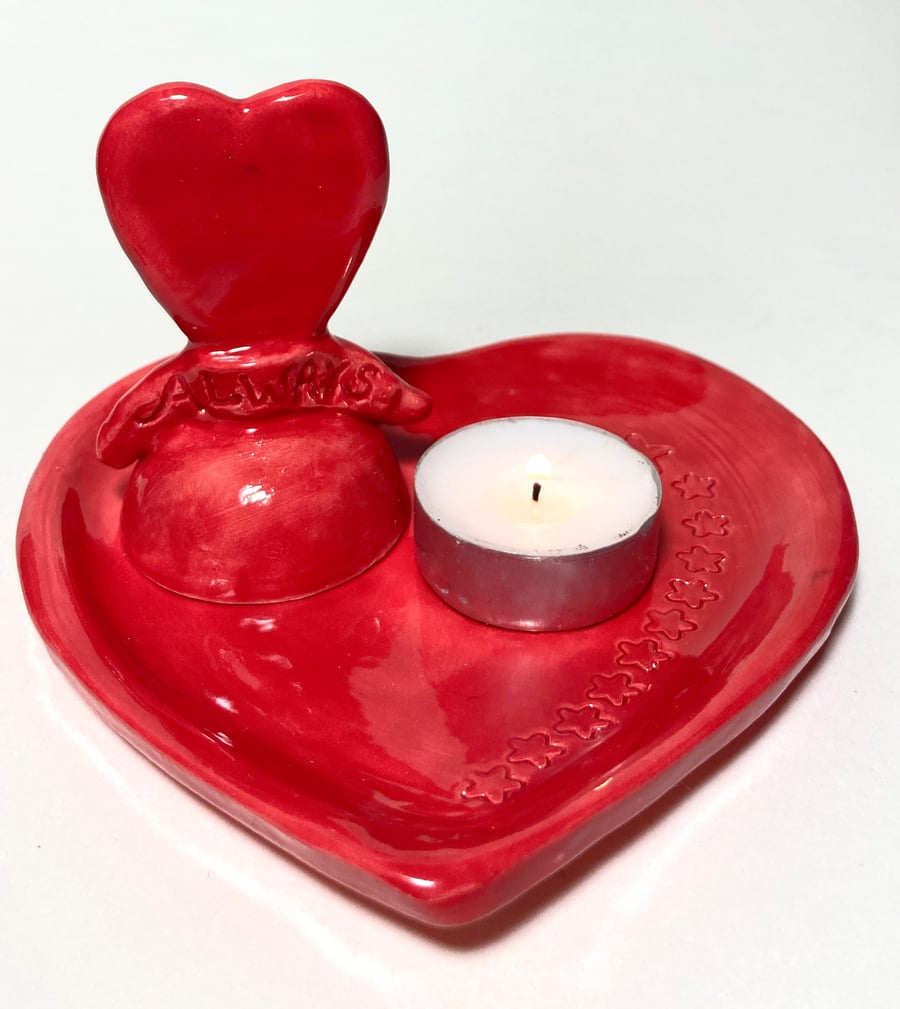 Love Heart Tea Light Gift Set