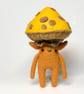 Yellow Mushroom Felt Art Doll 