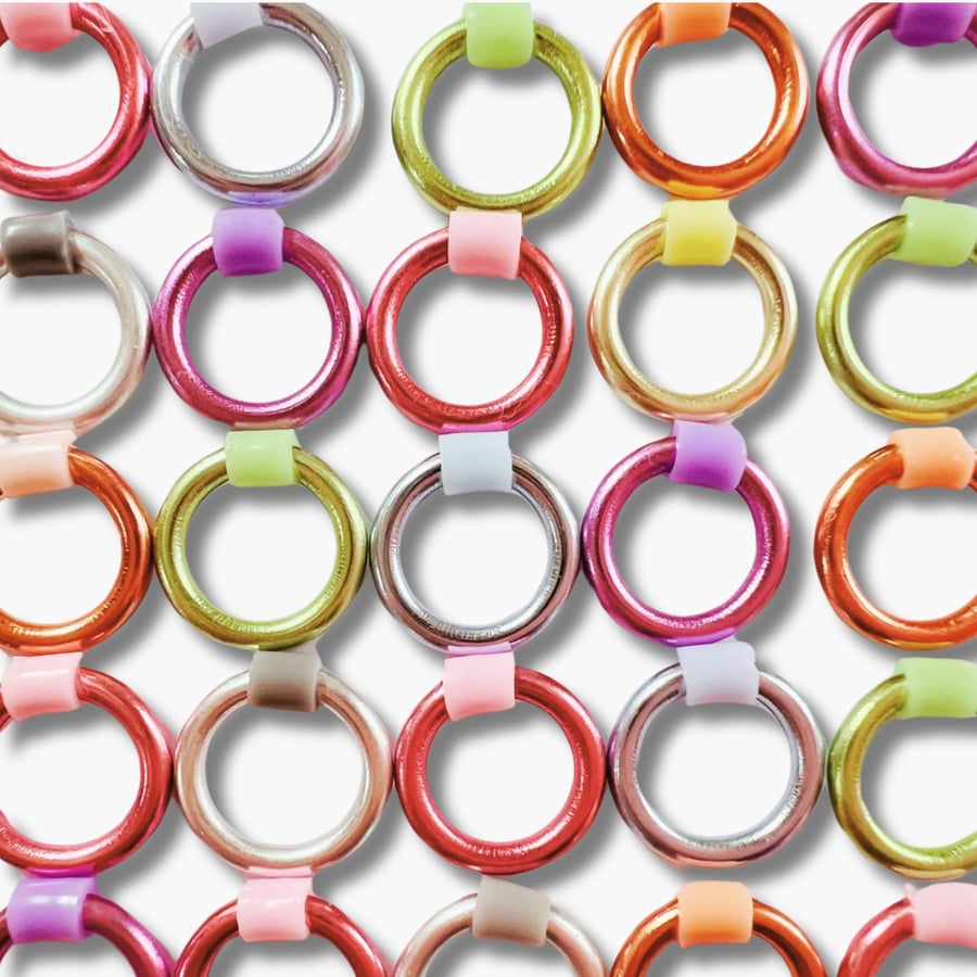 Pastel Stitch Marker rings for Knitting