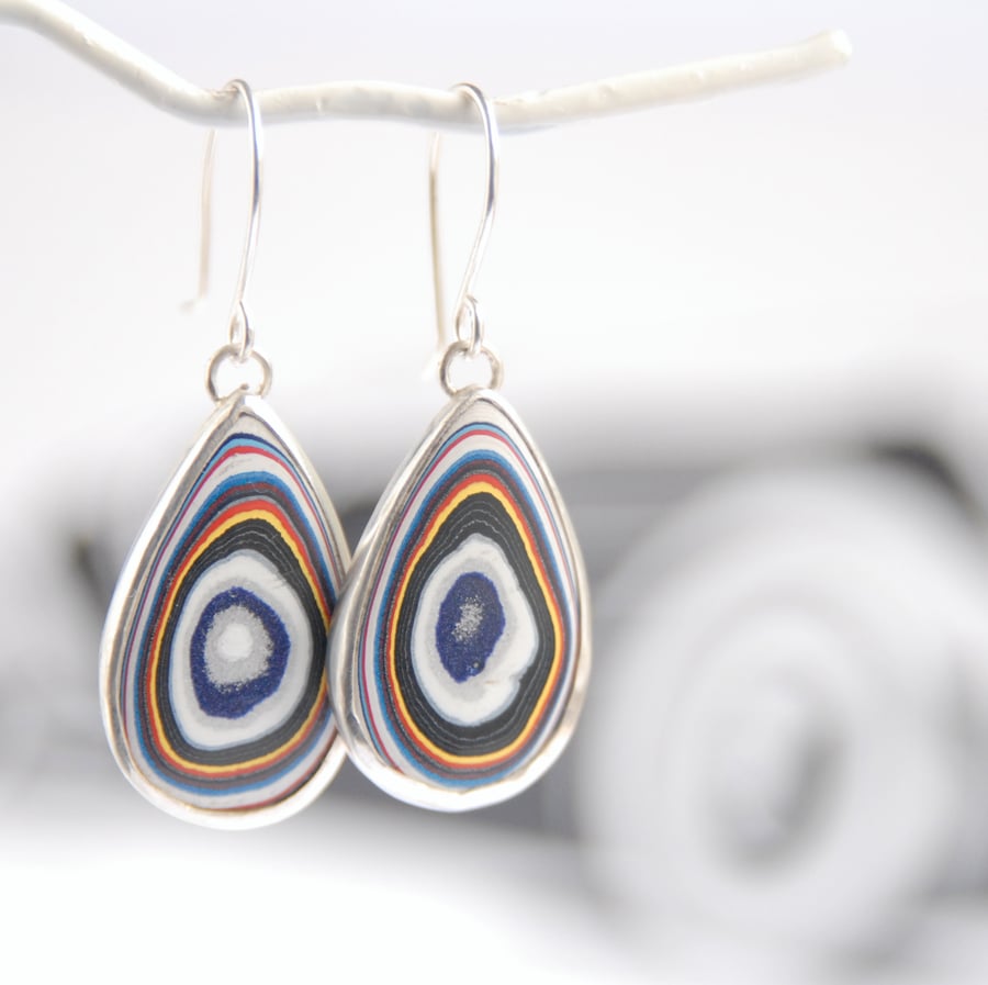 Harley fordite earrings - smaller size