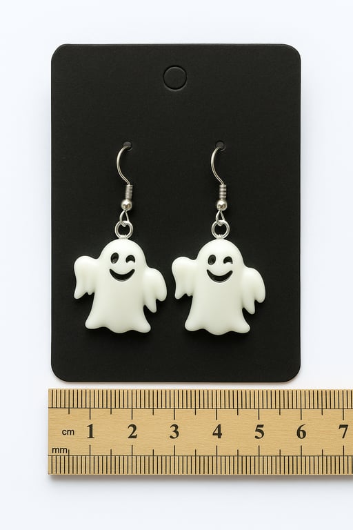 Cute Ghost Earrings Spooky Fun 