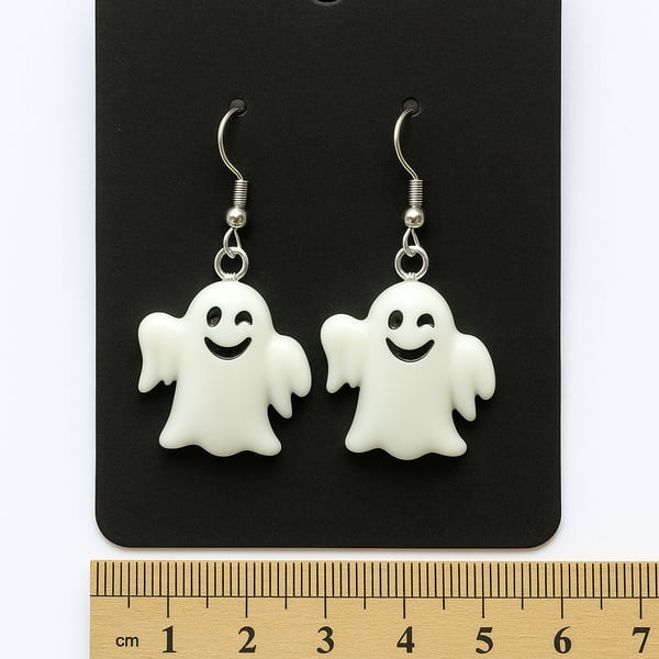 Cute Ghost Earrings Spooky Fun 