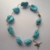 Turquoise and silver bracelet