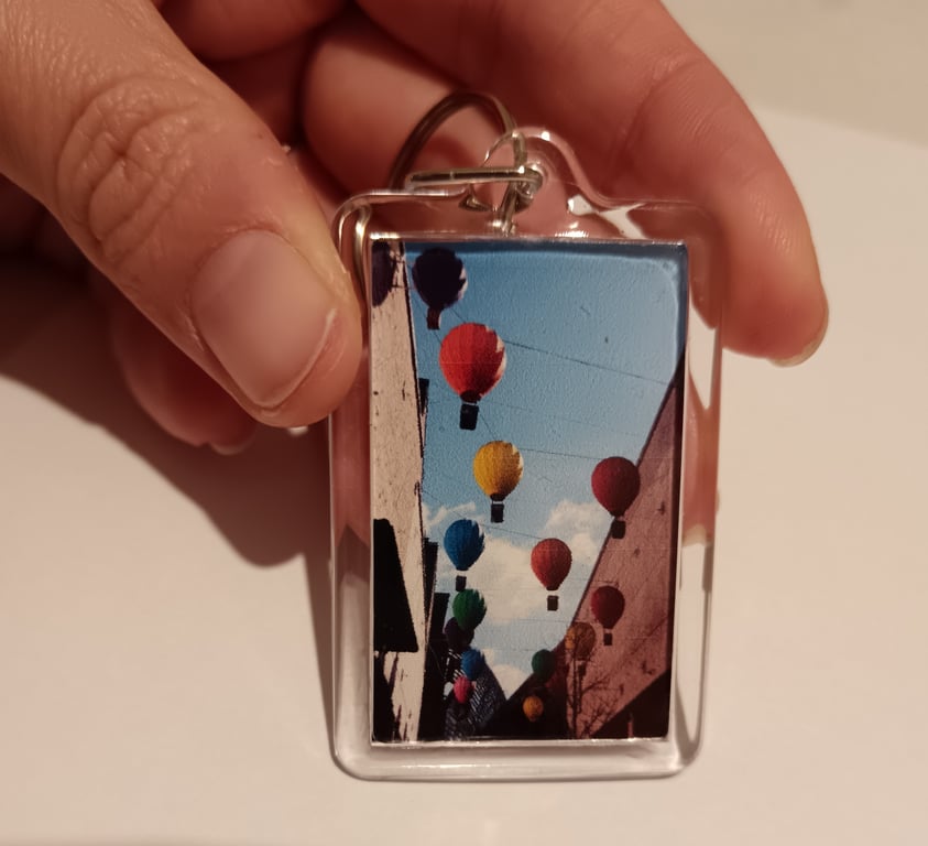 Cabot Circus Bristol Balloon Art Photography Keyring