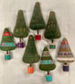 Folk ribbon Christmas tree with pink and silver ribbons - Image 5