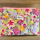 Handmade quilted toiletry, makeup pouch