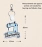 Sewciopath Sewing Machine Keyring - Embroidered Faux Leather Craft Gift - Image 6