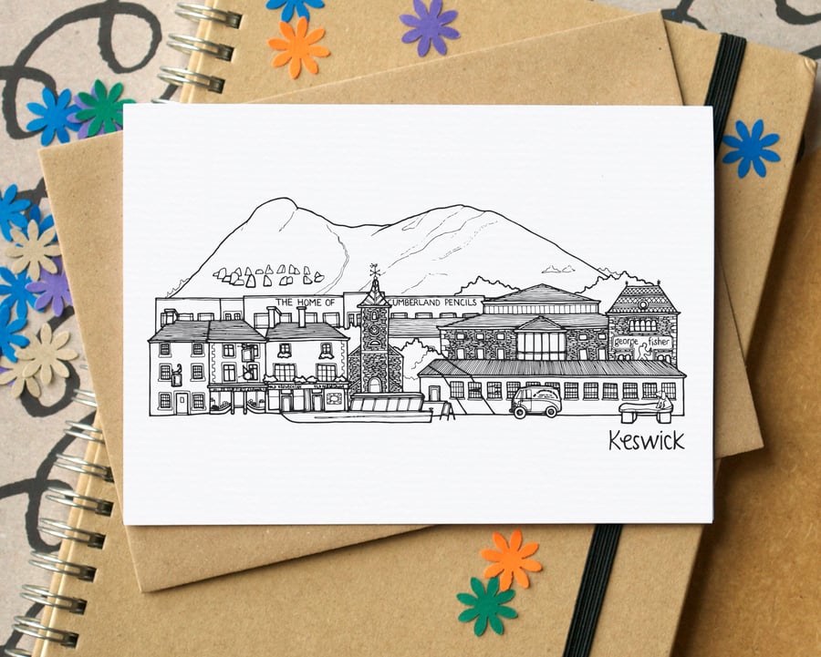 Keswick Skyline Greetings Card