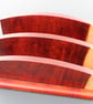 Handmade Solid Padauk Wood Letter Rack - Minimalist Desk Organiser - Image 1
