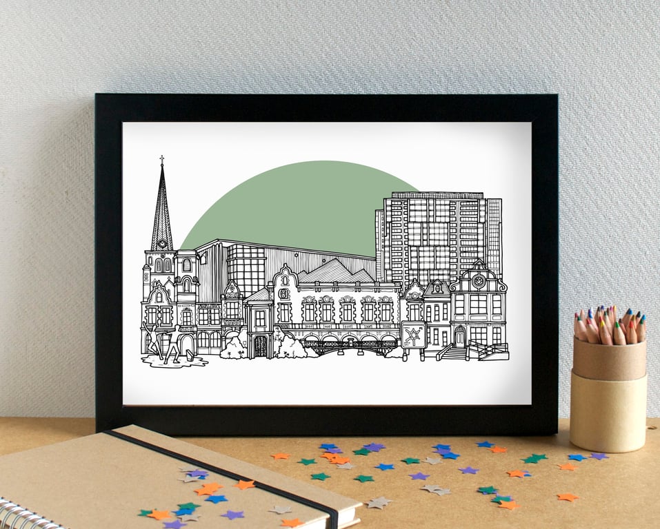 Hemel Hempstead Skyline Art Print