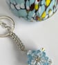 Handbag Charm, Aquamarine Crystal Star, with a Chainmaille Chain and Keyring - Image 8