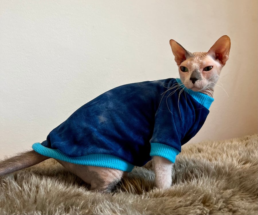 Fashion SMALL size long sleeves sphynx cat clothes ideal gift for your pet.