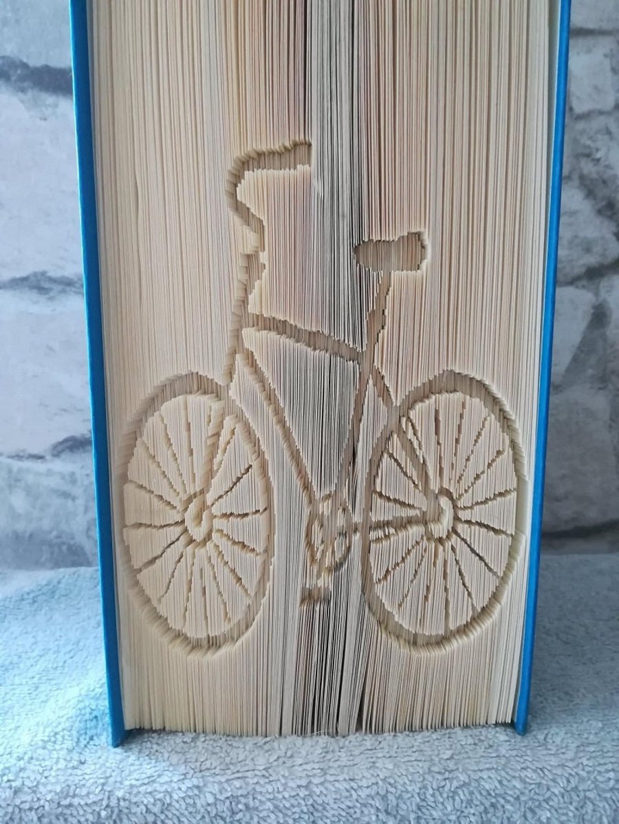 Bicycle, Bike CUT & FOLD Book Folding Pattern - EMAILED PDF PATTERN