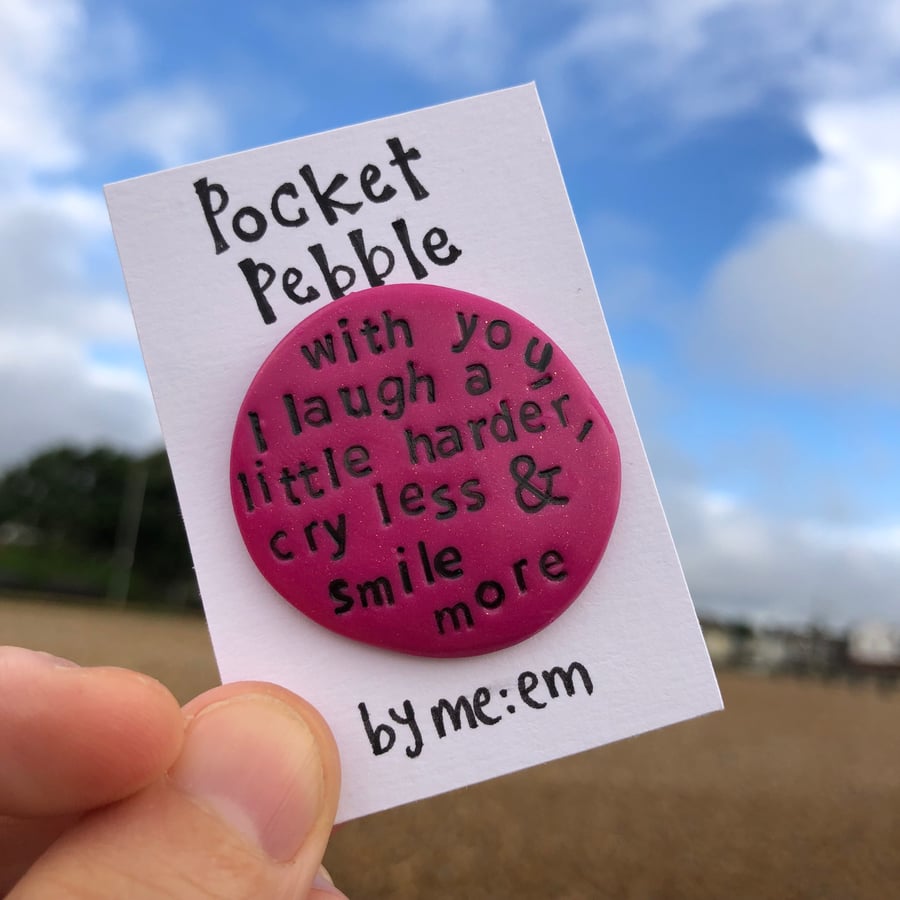 Friendship quote, Pocket Pebble Gift 