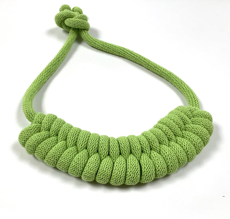 Woven Textile Rope Necklace
