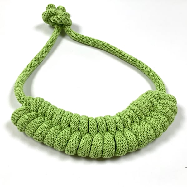 Woven Textile Rope Necklace