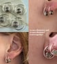 Spiral Sleeper Earrings Silver Hoops 14 mm or 12 mm - Image 5