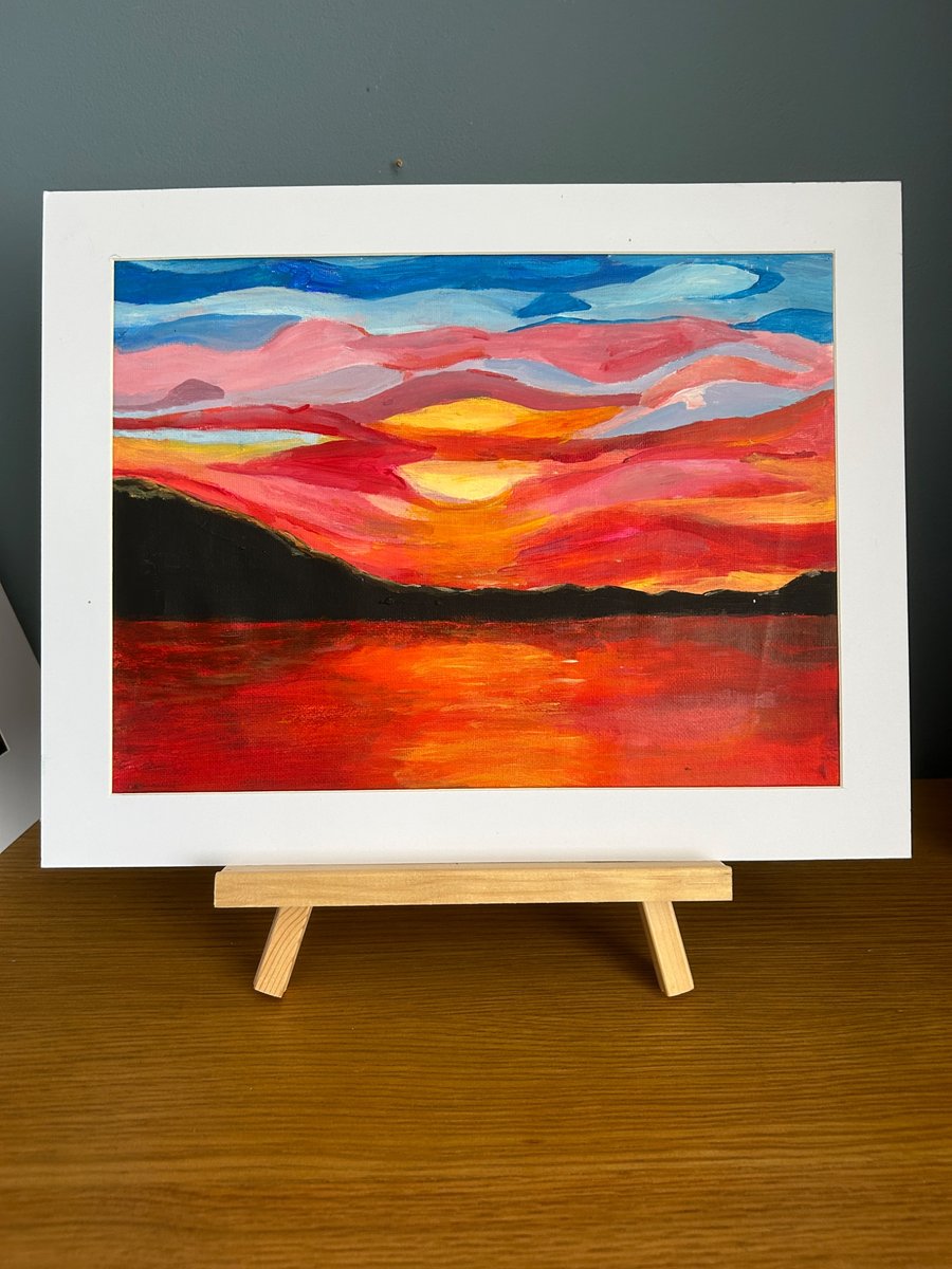 Fiery sunset reflections 