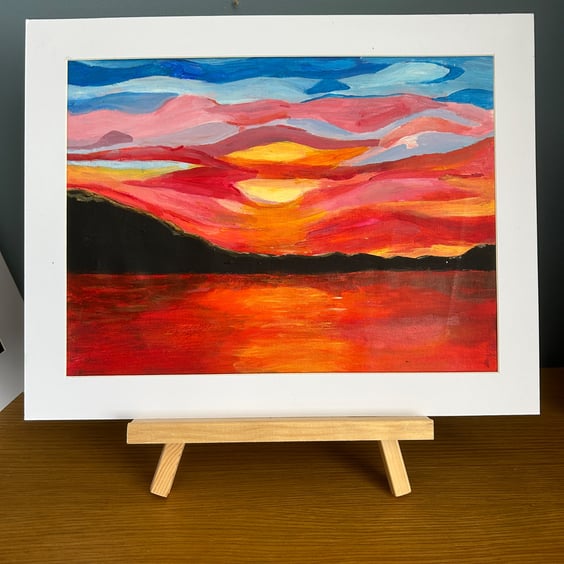 Fiery sunset reflections 