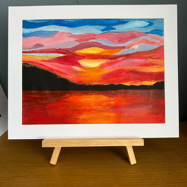 Fiery sunset reflections 