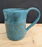 Turquoise carved mug - Image 1