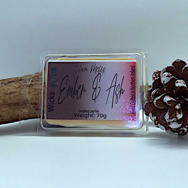 Ember & Ash Highly Fragranced Hand Crafted Soy Clam Melts