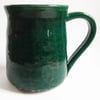 Dark Turquoise Patterned Mug - Hand Thrown Stoneware Ceramic Mug