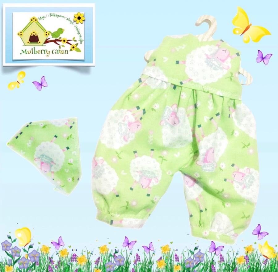 Counting Sheep Playsuit and Matching Headscarf