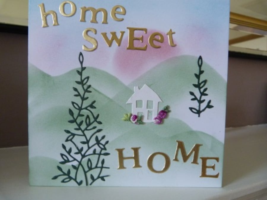White House Home Sweet Home New Home Card