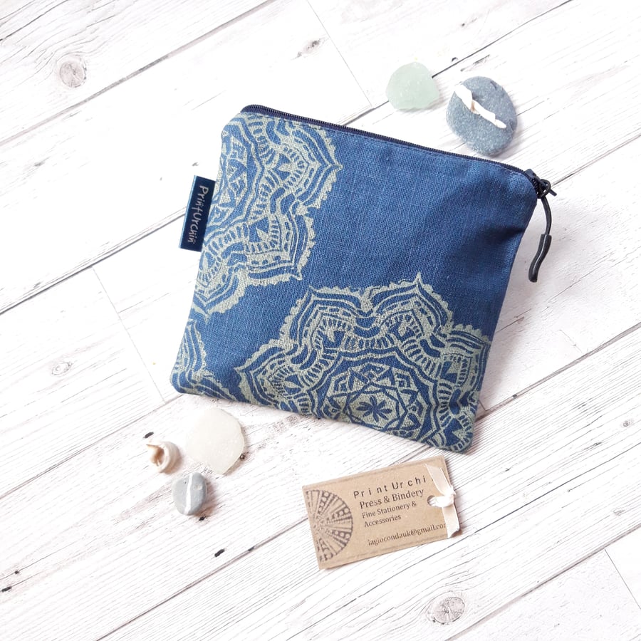 Hand Printed Accessories Bag