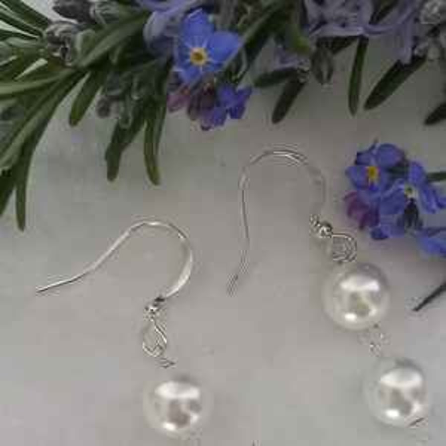 Double Pearl Earrings