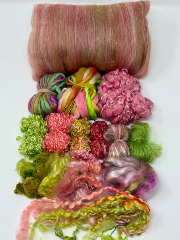 Scarf Kit: Peony Pink Luxury Textured Wool Felt Scarf Kit