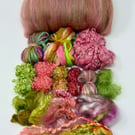 Scarf Kit: Peony Pink Luxury Textured Wool Felt Scarf Kit