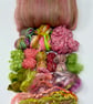 Scarf Kit: Peony Pink Luxury Textured Wool Felt Scarf Kit