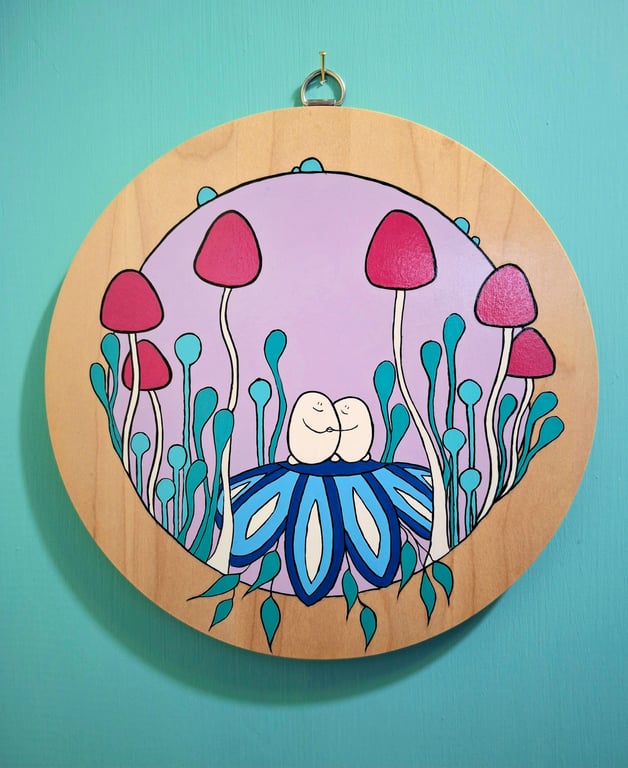 Original acrylic painting on wood - Tiny Chep World